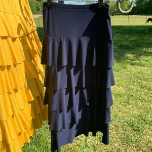 Junees ruffled layered girl maxi skirt sz 10
